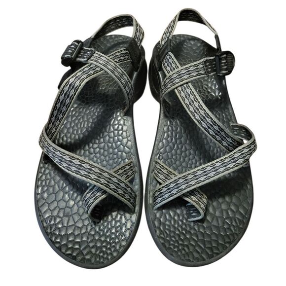 Chaco Men's Sandals Gray Adjustable Ankle Strap Size 13 - Picture 6 of 11